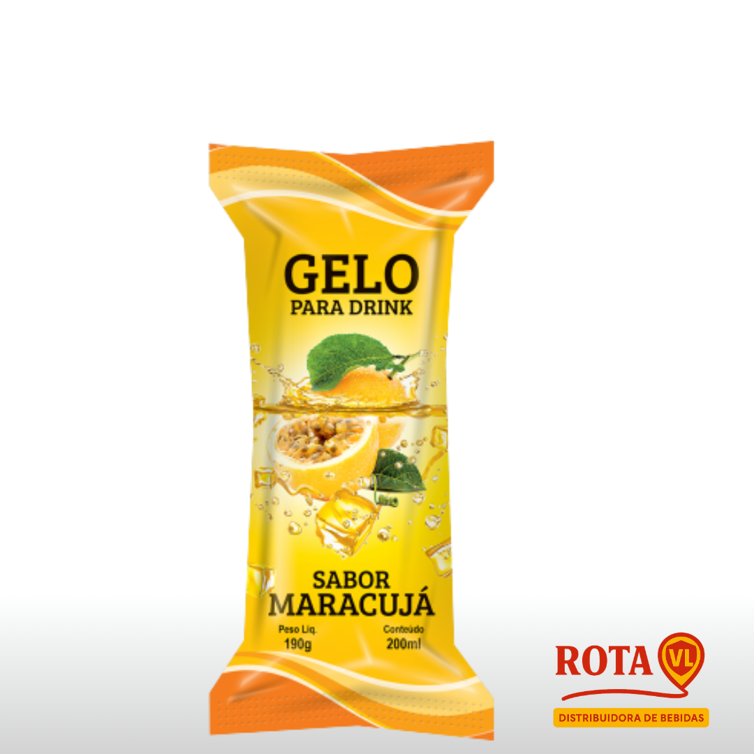 Gelo Para Drink Sabor Maracujá 200 ml
