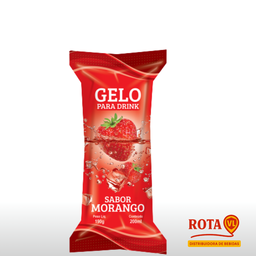 Gelo Para Drink Sabor Morango 200 ml