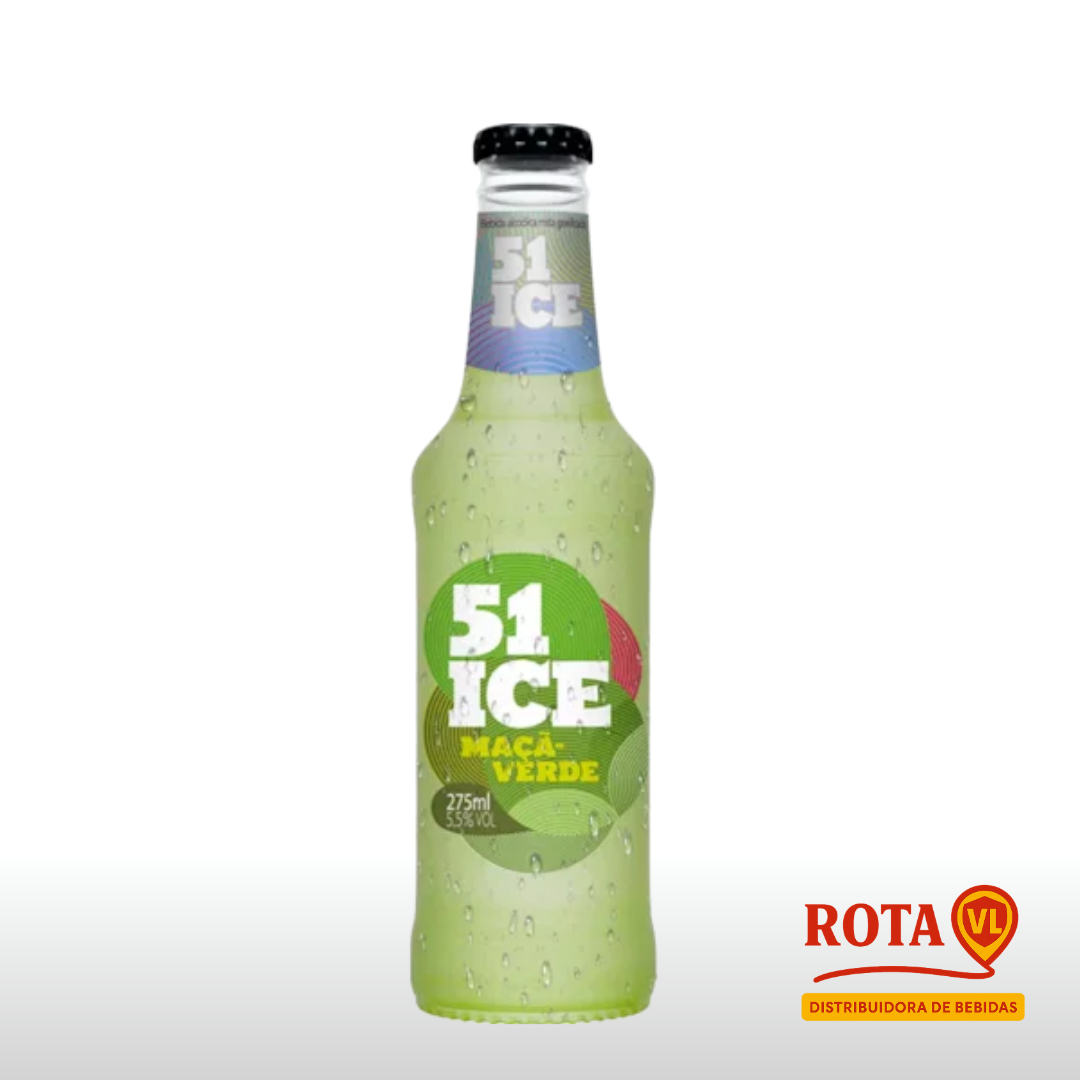 Drink Pronto 51 Ice Maça Verde Garrafa Vidro 275ml